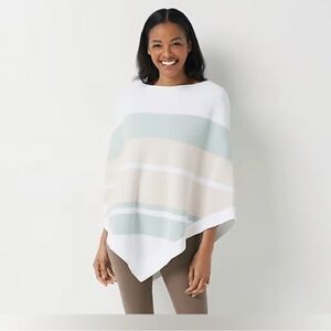 NWT Barefoot Dreams CozyChic Ultra Lite Ocean Breeze Poncho ONE SIZE